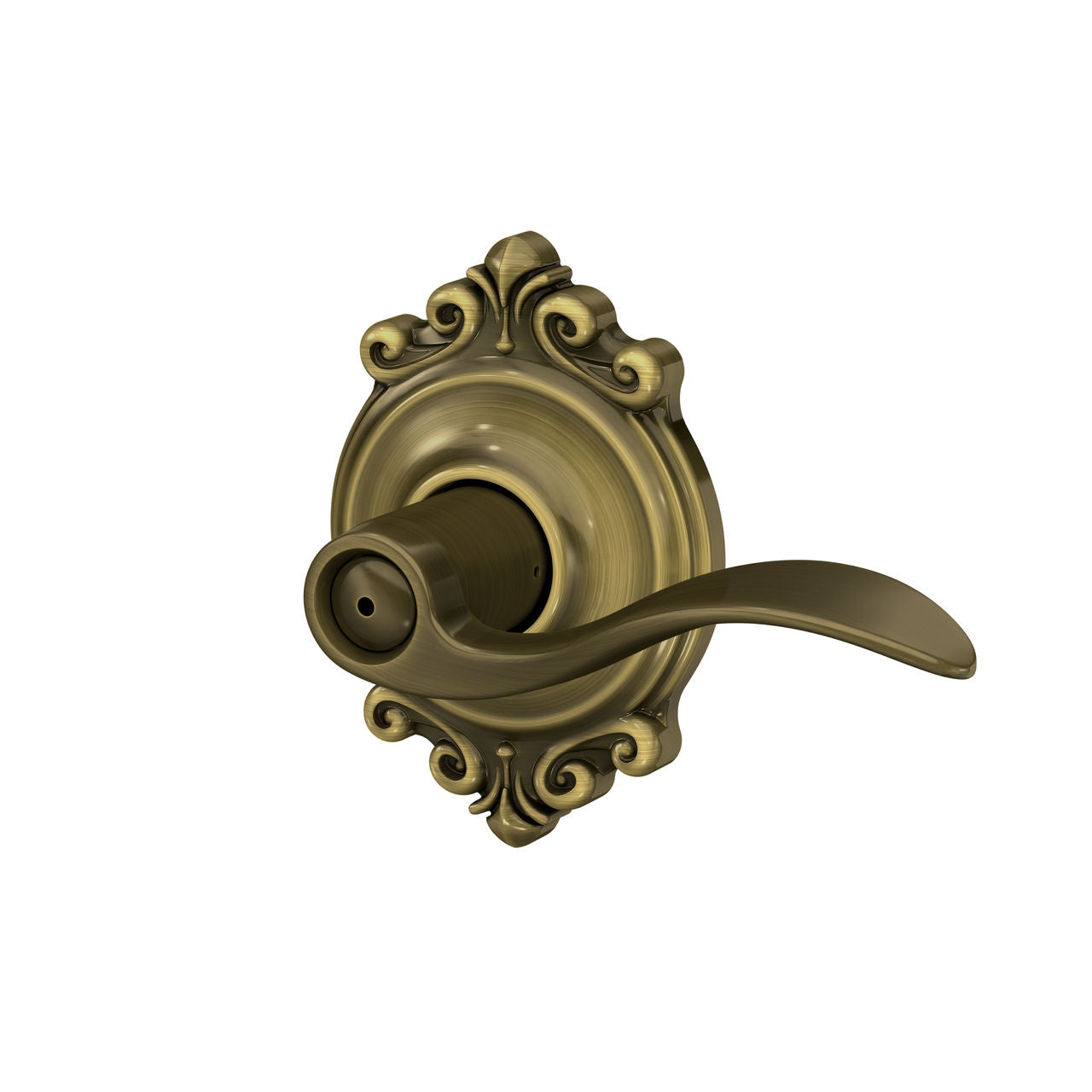 Schlage Accent Lever Bed & Bath Lock Brookshire Trim