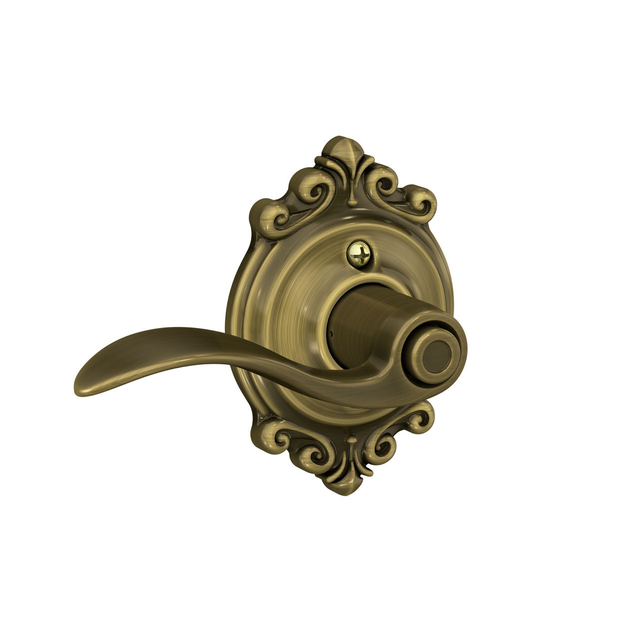 Schlage Accent Lever Bed & Bath Lock Brookshire Trim