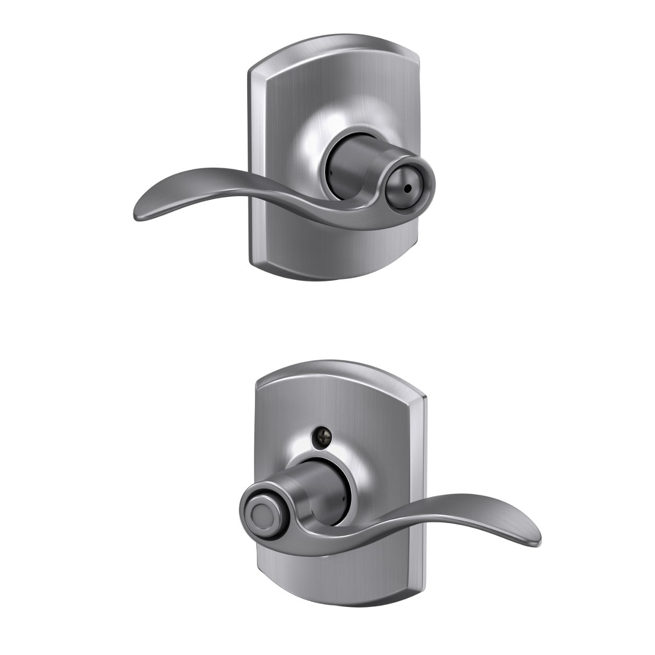 Schlage Accent Lever Bed & Bath Lock Greenwich Trim