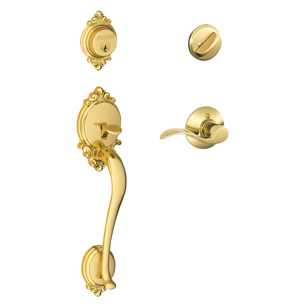 Schlage Brookshire Front Entry Handleset with Accent Lever