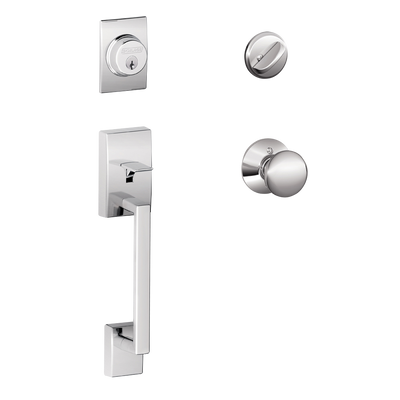 Schlage Century Front Entry Handleset with Plymouth Knob