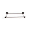 Top Knobs Edwardian Bath Towel Bar Double - Ribbon Backplate