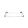 Top Knobs Edwardian Bath Towel Bar Double - Ribbon Backplate
