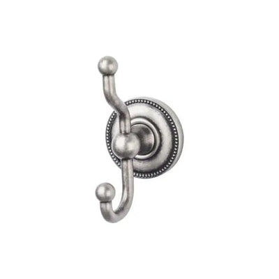 Edwardian Bath Double Hook Beaded Backplate