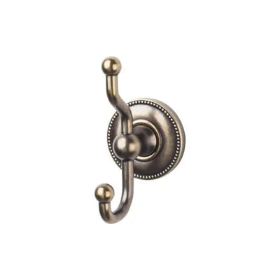 Edwardian Bath Double Hook Beaded Backplate