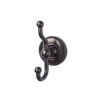 Edwardian Bath Double Hook Beaded Backplate