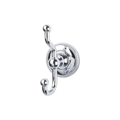 Edwardian Bath Double Hook Beaded Backplate