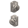 Schlage Plymouth Knob Hall & Closet Lock Camelot Trim