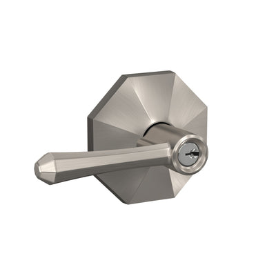 Schlage Dempsey Lever Keyed Entry Lock Rosewood Trim