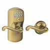 Schlage Keyed Lever and Flair Lever With Auto Lock Plymouth Trim