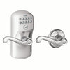 Schlage Keyed Lever and Flair Lever With Auto Lock Plymouth Trim