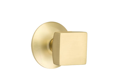 Emtek Square Knob with Modern Rosette