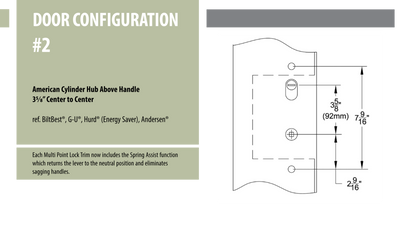 Modern Style Multi Point Lock Trim