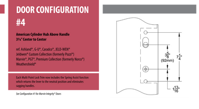 Modern Style Multi Point Lock Trim