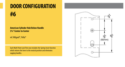 Modern Style Multi Point Lock Trim