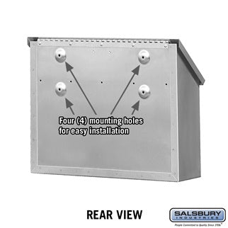 Salsbury 4500 Series Standard Stainless Steel Mailboxes - Decorative Horizontal Style