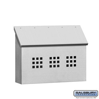 Salsbury 4500 Series Standard Stainless Steel Mailboxes - Decorative Horizontal Style