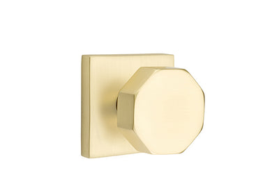 Emtek Octagon Knob with Square Rosette