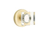 Emtek Modern Square Crystal Knob with Disk Rosette