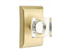 Emtek Modern Square Crystal Knob with Neos Rosette