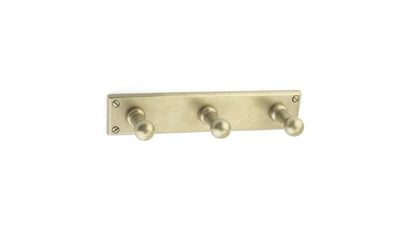 Emtek Sandcast Bronze 3 Hooks with Rectangular Plate