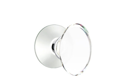 Emtek Hampton Crystal Knob with Modern Rosette