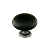 Emtek Madison Knob with Wrought Steel Stem - Black