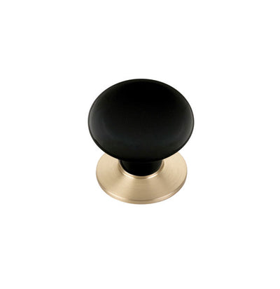 Emtek Porcelain Knob with Base - Ebony