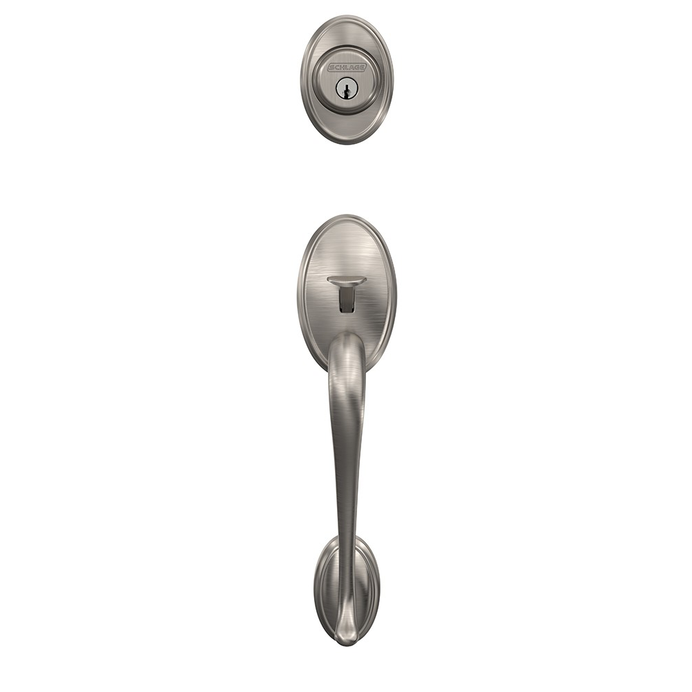 Custom Wakefield Aged Bronze Single Cylinder Door Handleset with Whitney Door Lever