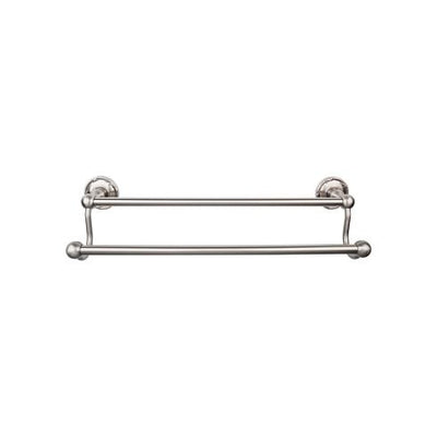 Top Knobs Edwardian Bath Towel Bar Double - Ribbon Backplate