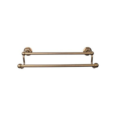 Top Knobs Edwardian Bath Towel Bar Double - Hex Backplate