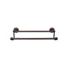 Top Knobs Edwardian Bath Towel Bar Double - Plain Backplate