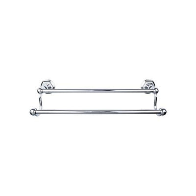 Top Knobs Edwardian Bath Towel Bar Double - Hex Backplate