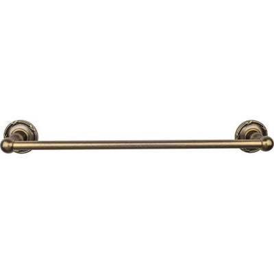 Top Knobs Edwardian Bath Towel Bar Single - Ribbon Backplate