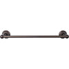 Top Knobs Edwardian Bath Towel Bar Single - Hex Backplate