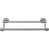 Top Knobs Edwardian Bath Towel Bar Double - Ribbon Backplate