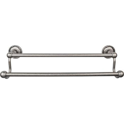 Top Knobs Edwardian Bath Towel Bar Double - Ribbon Backplate