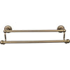 Top Knobs Edwardian Bath Towel Bar Double - Beaded Backplate