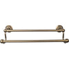 Top Knobs Edwardian Bath Towel Bar Double - Hex Backplate