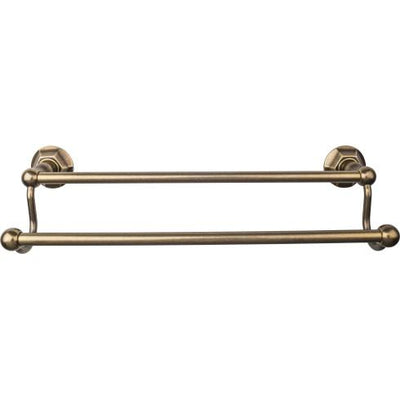 Top Knobs Edwardian Bath Towel Bar Double - Hex Backplate