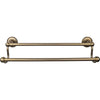 Top Knobs Edwardian Bath Towel Bar Double - Plain Backplate