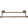 Top Knobs Edwardian Bath Towel Bar Double - Ribbon Backplate