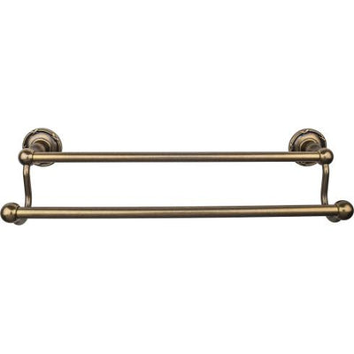 Top Knobs Edwardian Bath Towel Bar Double - Ribbon Backplate