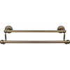 Top Knobs Edwardian Bath Towel Bar Double - Rope Backplate