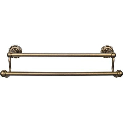 Top Knobs Edwardian Bath Towel Bar Double - Rope Backplate