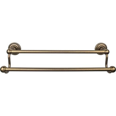 Top Knobs Edwardian Bath Towel Bar Double - Rope Backplate