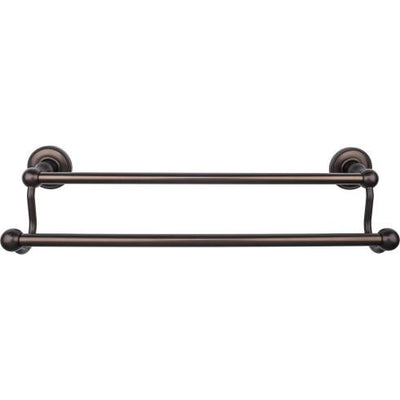 Top Knobs Edwardian Bath Towel Bar Double - Beaded Backplate