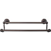 Top Knobs Edwardian Bath Towel Bar Double - Hex Backplate