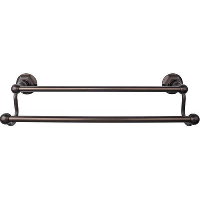 Top Knobs Edwardian Bath Towel Bar Double - Hex Backplate