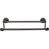 Top Knobs Edwardian Bath Towel Bar Double - Ribbon Backplate